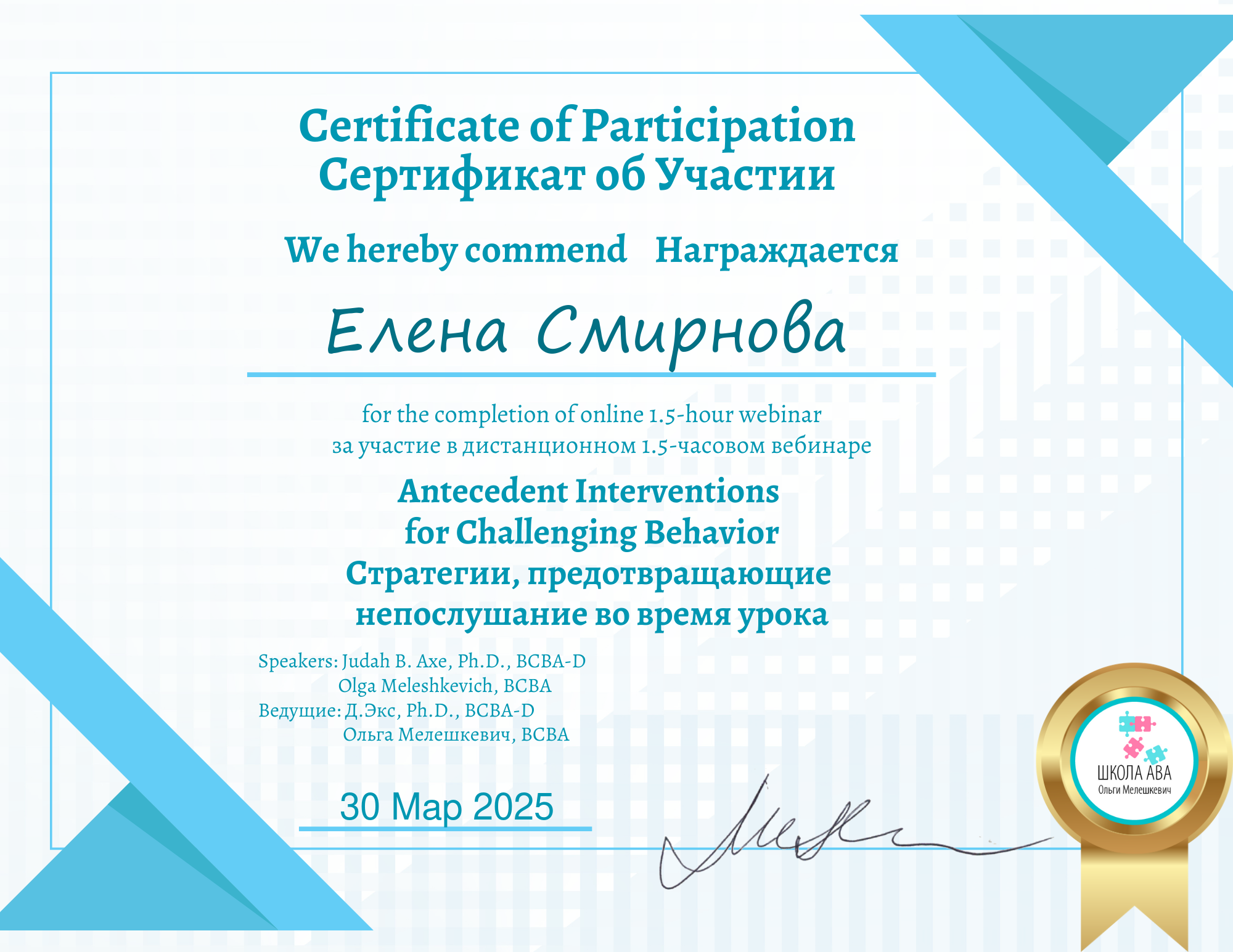 Сертификат эксперта